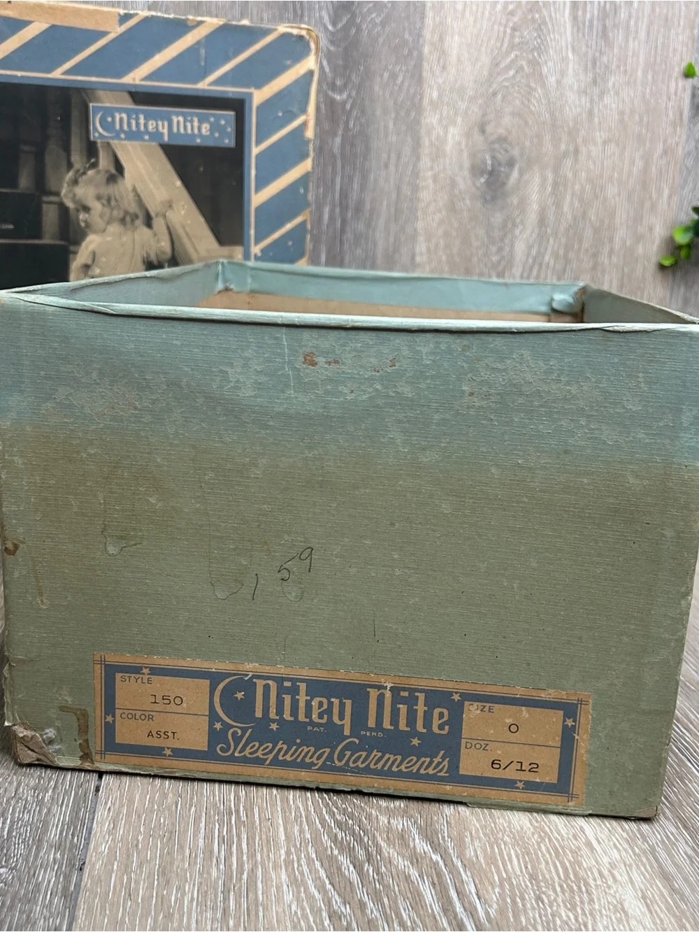 Vintage Nitey Nite Sleepwear Box Nursery Decor